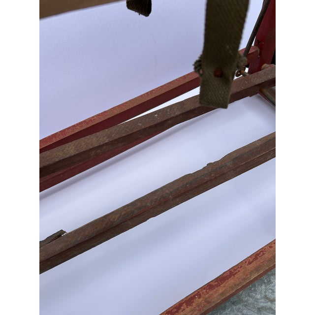 Wood 1900 Antique Gliding Rocking Horse For Sale - Image 7 of 9