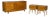 Edmond J Spence, Dresser and Nightstands, Burled Maple, Bentwood, Sweden, 1960s For Sale