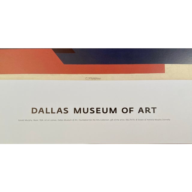 Art Deco Contemporary Gerald Murphy Dallas of Art Museum Exhibition Poster For Sale - Image 3 of 3