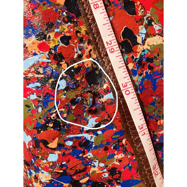 Textile Hermes Pointillism Hand Painted Garden Party 35 Tote For Sale - Image 7 of 12