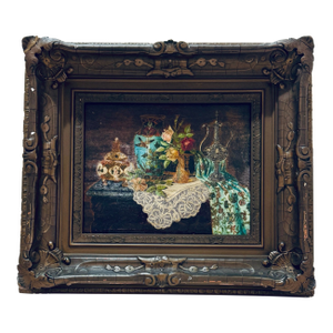 Josefina Osnaghi Still Life Oil Painting in Ornate Frame