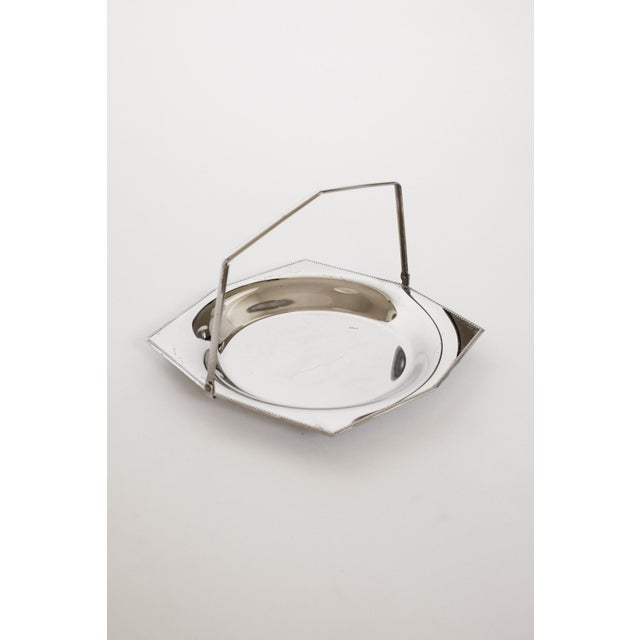 Vintage Hall Stainless Steel Basket with Beaded Edge, 1960s For Sale - Image 9 of 9