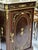 French Louis XVI Style Marble Top Commode Cabinet With Gold Leaf Details For Sale - Image 3 of 4