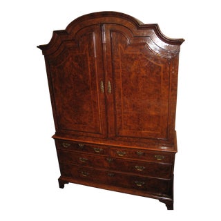 George I Burl Walnut Bureau Bookcase, Circa 1720 For Sale