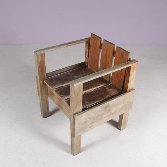 Teak Side Chair in the style of Rietveld, Netherlands, 1960s For Sale - Image 9 of 13