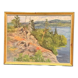 Sonia Yander, Landscape, 1983, Oil Painting on Canvas, Framed For Sale