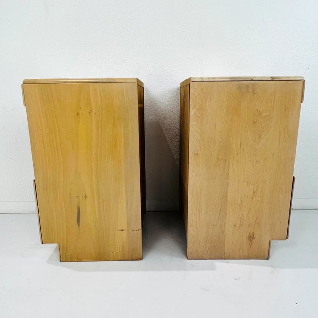 Wood Early 20th Century Pair of Nightstands by Russel Wright for Conant Ball For Sale - Image 7 of 13