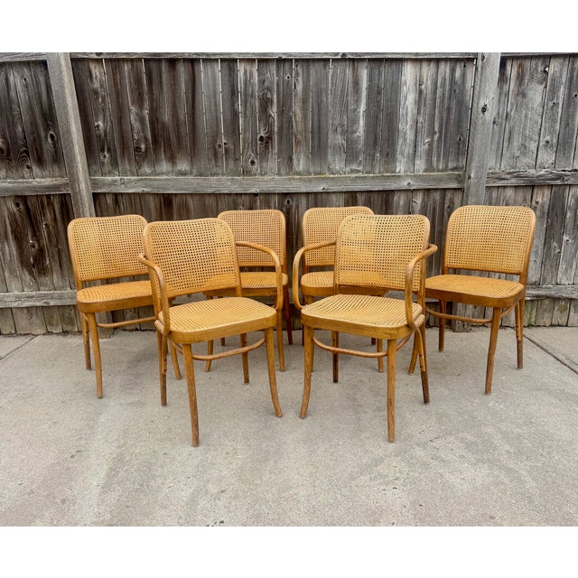 Bauhaus Vintage "Prague" Chairs Made in Poland - Set of Six For Sale - Image 3 of 6