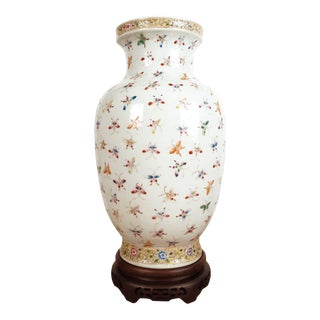 Chinese Porcelain Butterfly Haitangzun For Sale