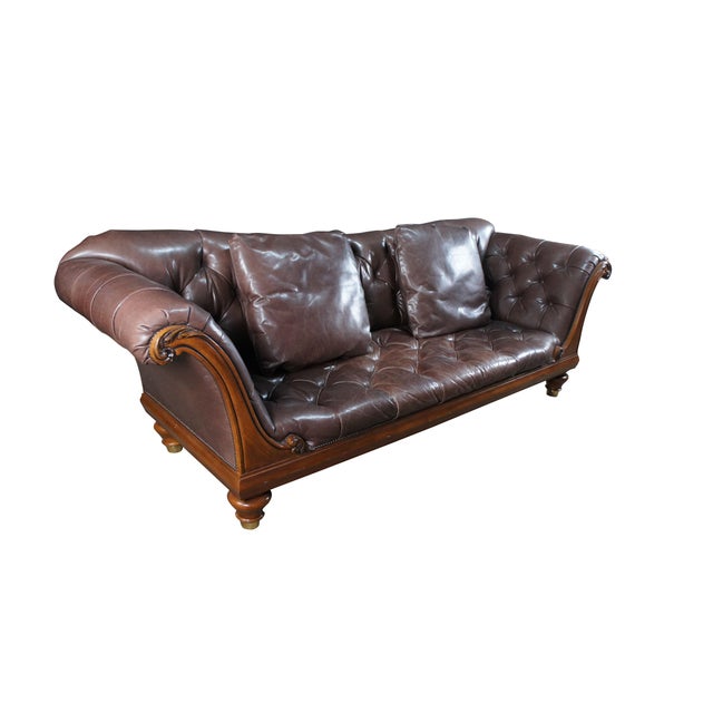 Baker Furniture Stately Homes Chatsworth Sofa Part of the Stately Homes Collection. A Victorian sofa with a tufted back...