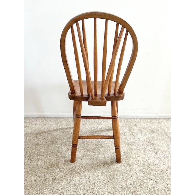 Farmhouse Mid 20th Century Rustic Farmhouse Bow-Back Side Chair #2 For Sale - Image 3 of 4