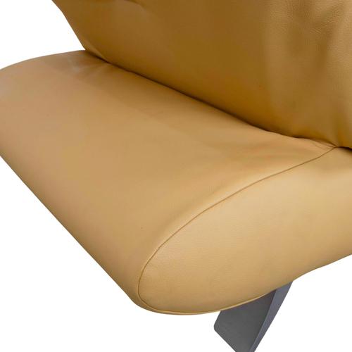 Yellow Yellow Leather Rossini Two-Seater Sofa with Manual Function from Koinor For Sale - Image 8 of 14