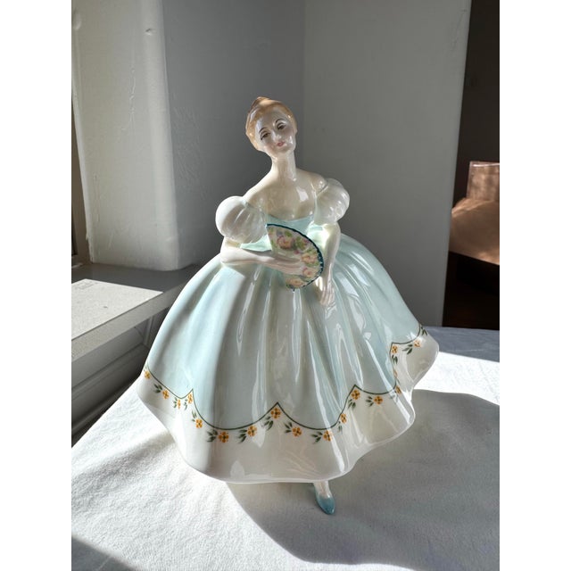 Baby Blue Late 20th Century Royal Doulton Figurine ~ “First Dance” ~ Hn 2803 For Sale - Image 8 of 12
