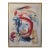 Abstract Mixed-Media Painting in Gold Floater Frame by Eveline Brodsky (Ukrainian-Canadian, B. 1964) For Sale