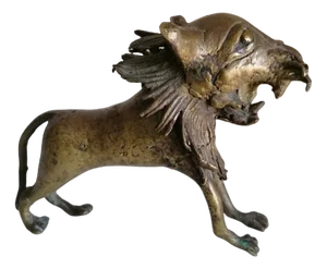 Mid-Century African Bronze Lion