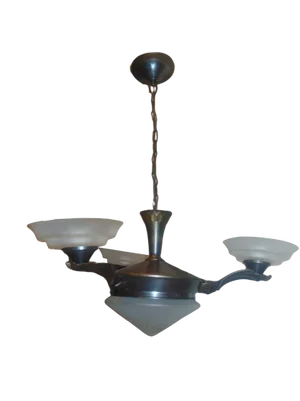 Art Deco Brass Chandelier