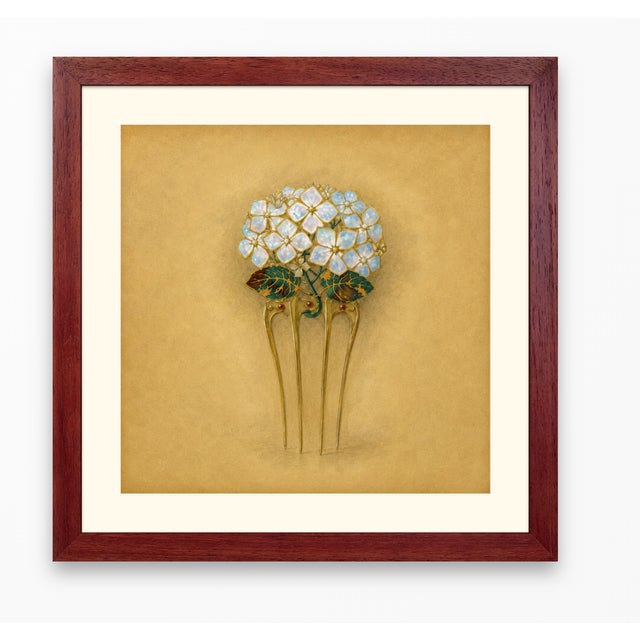 Paper Atelier Aria Lumae Eugene Grasset Art Nouveau Hydrangea Jewelry Study Fine Art Gallery Board Print 16 X 16 For Sale - Image 7 of 13