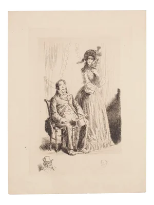 Auguste Brouet - the Rich - Original Etching - Early 20th Century