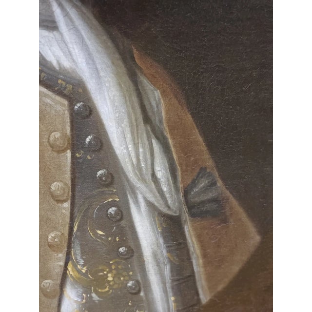 18th Century English Portrait of Thomas Maire of Hardwick Oil on Canvas Framed For Sale In Cleveland - Image 6 of 10