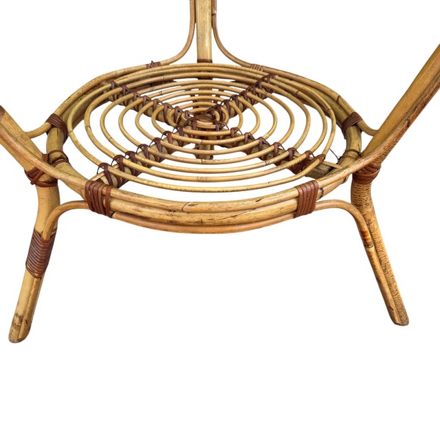 Vintage French Rattan Table, 1950s For Sale - Image 12 of 13