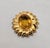 American Vintage Signed Napier Goldtone Faux-Citrine Flower Brooch For Sale - Image 3 of 7