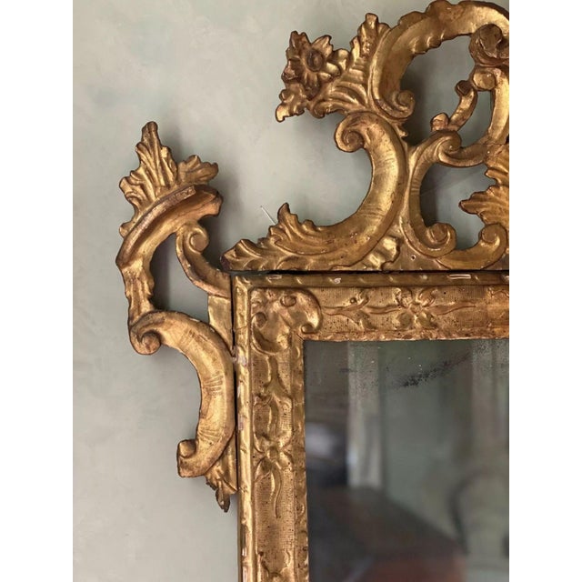 18th Century Rococo Gilt Mirror From Lucca Italy For Sale - Image 4 of 6