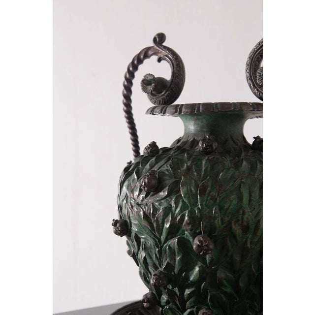 Italian Vase with Copper Base and Partial Silver Plating, 1890 For Sale - Image 4 of 12
