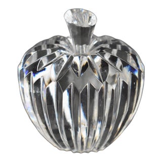 Vtg. Signed Waterford Crystal Apple Paperweight, Sculpture, Figurine For Sale
