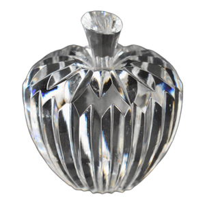 Vtg. Signed Waterford Crystal Apple Paperweight, Sculpture, Figurine