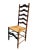Textile English Ladder Back Accent Chair With Rush Seat For Sale - Image 7 of 9