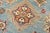 Textile Kazak Rug 8'5'' X 9'7'' Blue Wool Tribal Hand-Knotted Oriental Carpet For Sale - Image 7 of 12