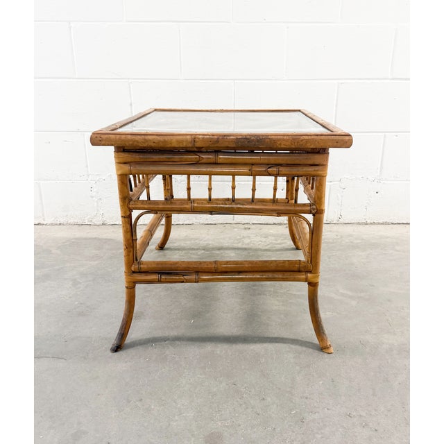 Mid 20th Century Brighton Pavilion Style Bamboo Side Table Mersman Style Tables 2 For Sale In Tampa - Image 6 of 9