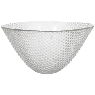 1980s Vintage Geometric Glass Bowl For Sale