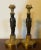 Antique French Empire Gilt Bronze Candlesticks in the Manner of Thomas Hope 1810- a Pair For Sale - Image 4 of 13