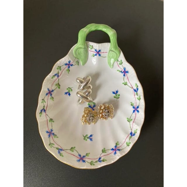 A beautiful handpainted catchall dish by Herend, circa mid 20th century, Hungary, Europe. Piece can be used as jewelry...
