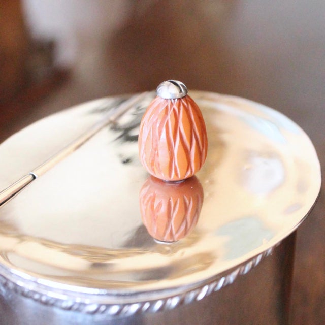 Small Oval Silver Plate Tea Caddy For Sale - Image 11 of 12