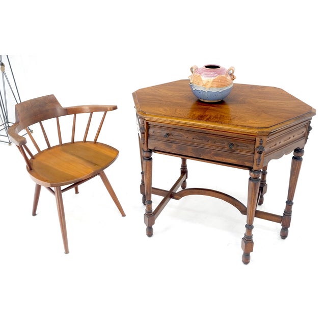 Antique c1920s Tube Radio Stunning American Walnut Cabinet Lift Top Table MINT For Sale - Image 13 of 18