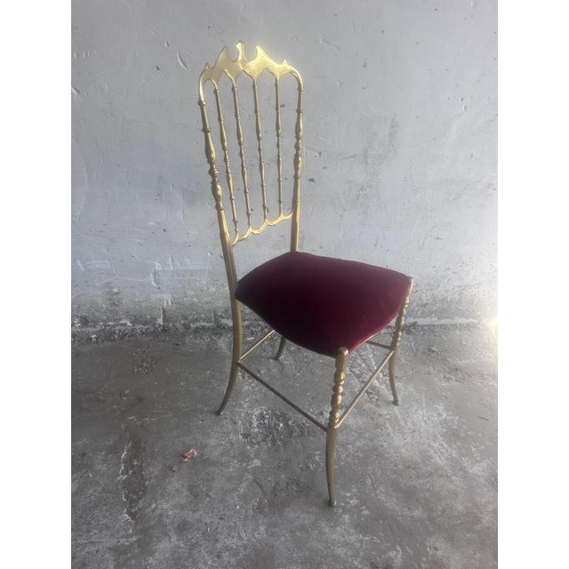 Vintage Italian Brass Chiavari Chair, 1970s For Sale - Image 3 of 10