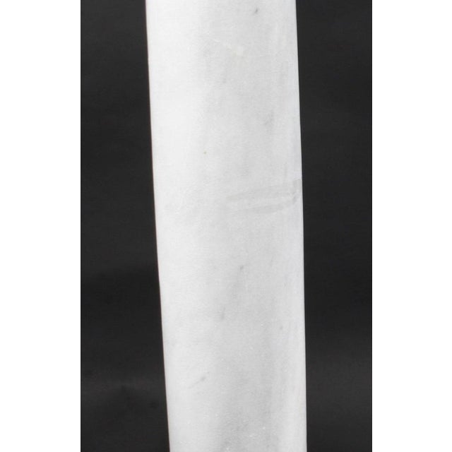 20th Century White Marble & Ormolu Mounted Pedestals, Set of 2 For Sale - Image 9 of 14