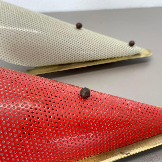 Hole Pattern Theatre Wall Lights in the style of Mategot, France, 1950, Set of 2 For Sale - Image 15 of 18