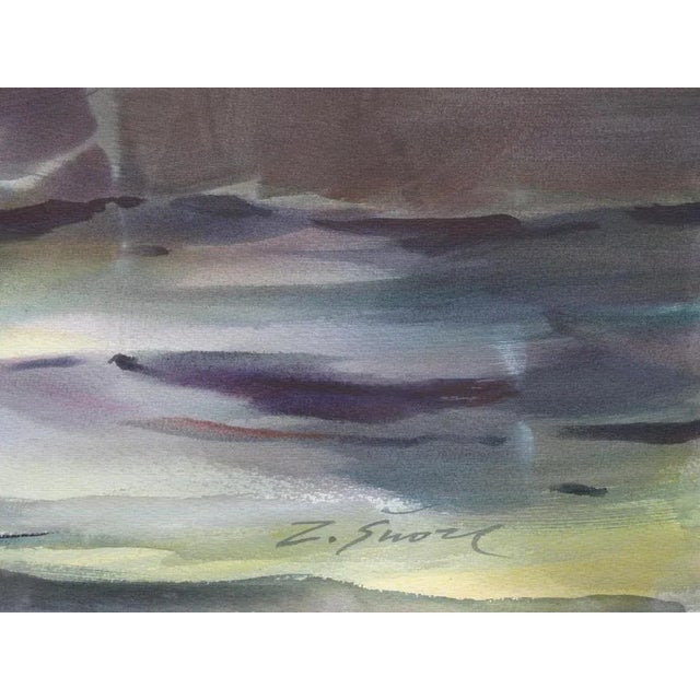 After the storm. Watercolor, paper, 70 x 96 cm Sea after the storm Zigmunds Šņore was born in 1942 in Latvia. This piece...