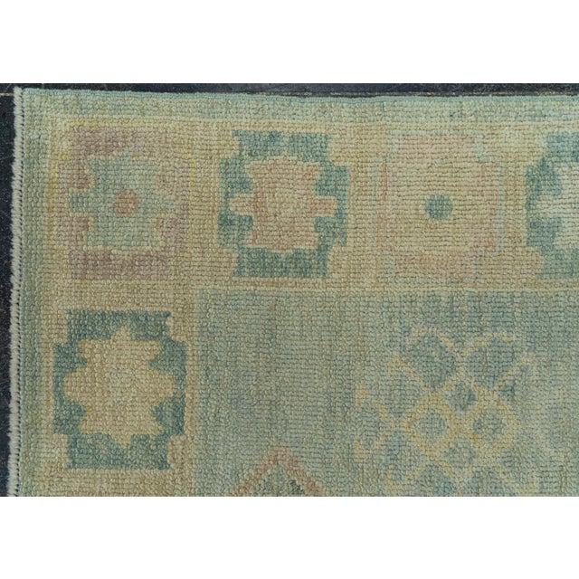 Turkish Oushak Rug 5' x 6'8" #19015 For Sale - Image 4 of 8