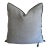 Stone Washed French Linen Accent Pillow in Elephant With Insert For Sale