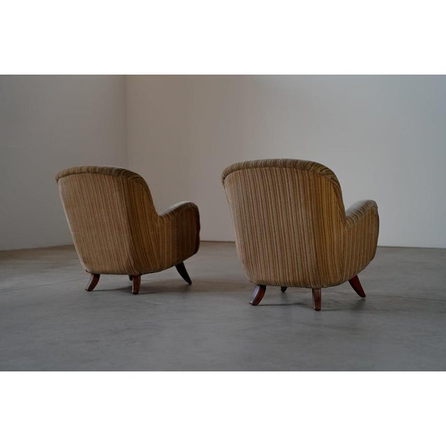Pair of Danish Lounge Chairs, Denmark, 1940s For Sale - Image 10 of 16