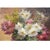Dahlias and Little Roses, Large Oil on Canvas, 19th Century, Framed For Sale - Image 3 of 9