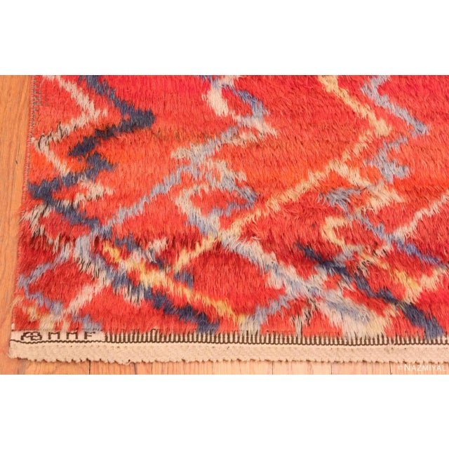 Mid-Century Modern Nazmiyal Collection Vintage Scandinavian Rug by Barbro Nilsson for Marta Maas For Sale - Image 3 of 5