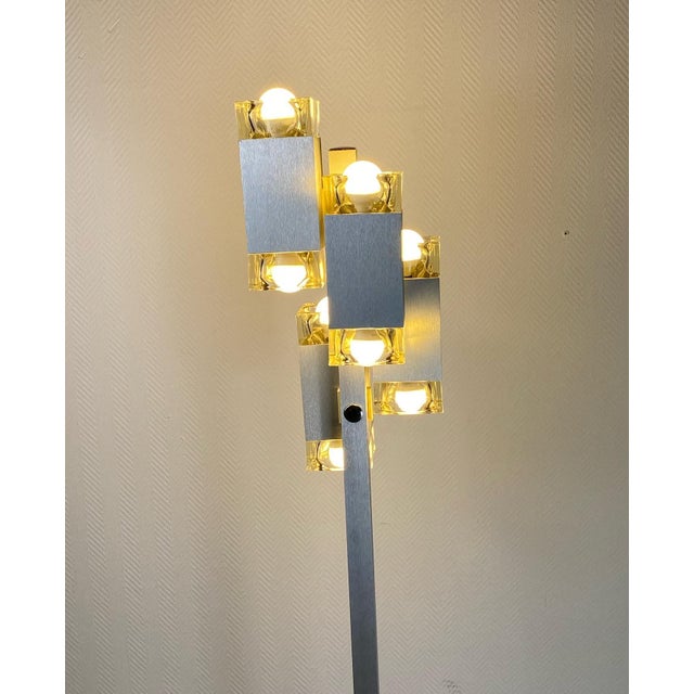 1970s Space Age Murano Glass Floor Lamp by Gaetano Sciolari for Stilkronen, 1970s For Sale - Image 5 of 10