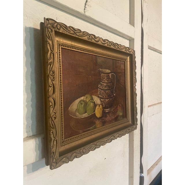 English Antique European Oil Painting of Still Life For Sale - Image 3 of 6