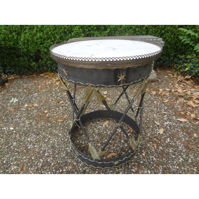 Italian Neoclassical Style Iron and Tole Table With Arrows For Sale - Image 10 of 13