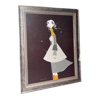 Contemporary Large Original Painting by Melissa Peck – Statement Piece – Framed & Ready to Hang For Sale